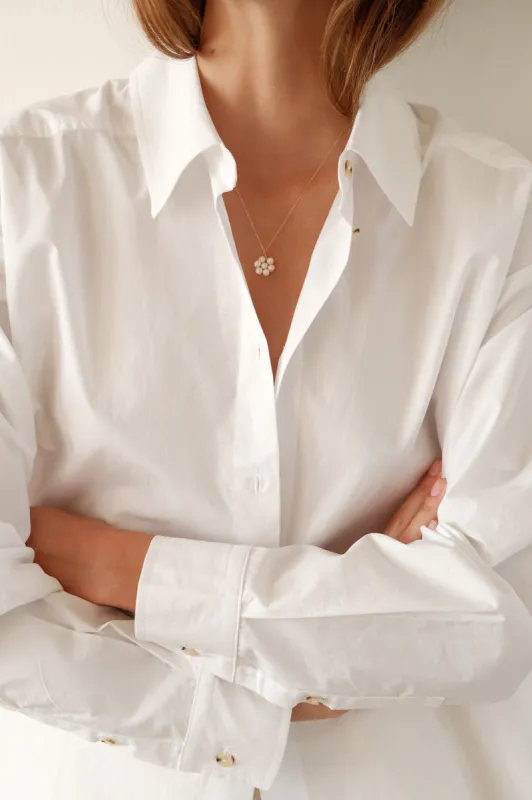 The Daisy Pearl Necklace sold by DONNI.
