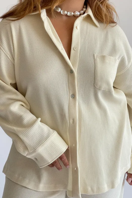 thermal button down sold by DONNI.