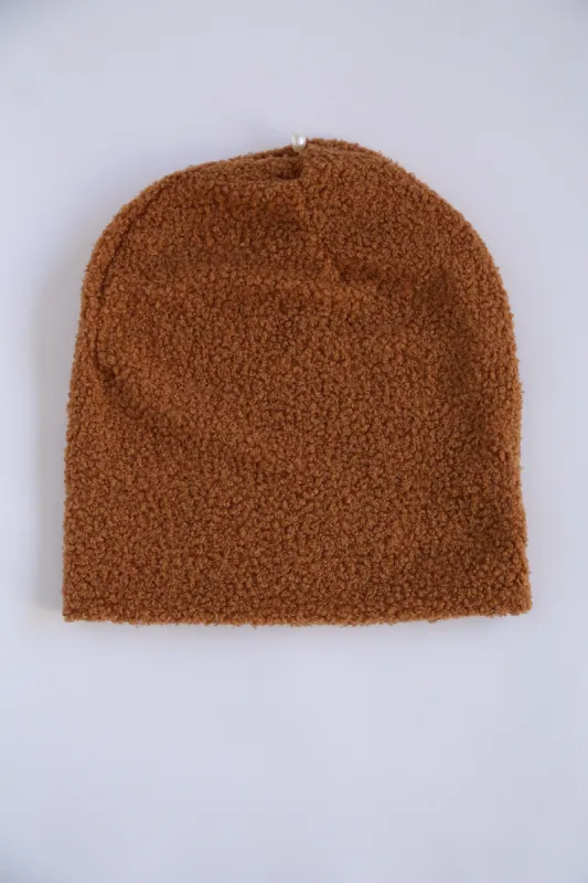 mini sherpa beanie sold by DONNI.