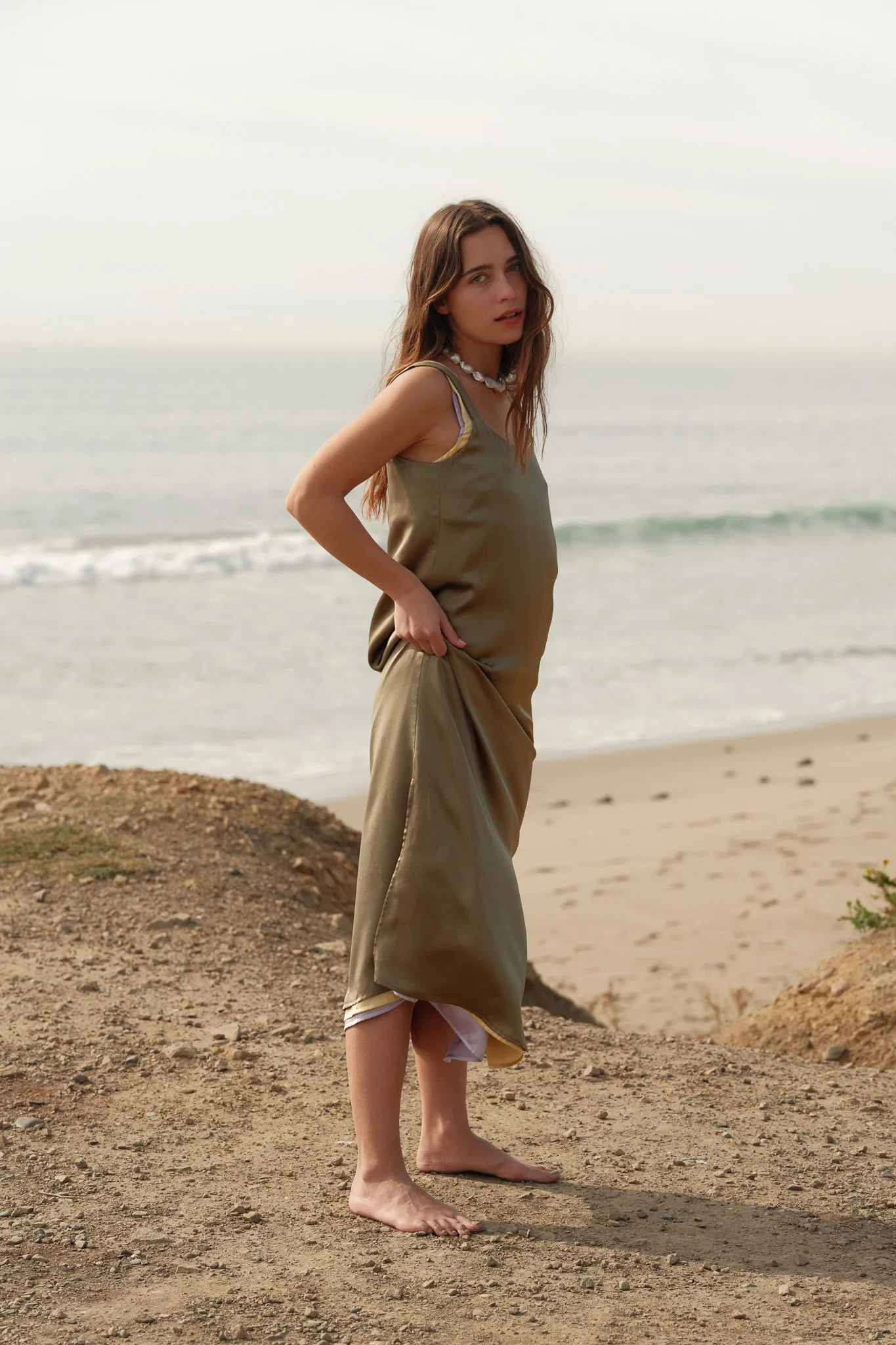 The Silk Cami Dress sold by DONNI. product image thumbnail 3