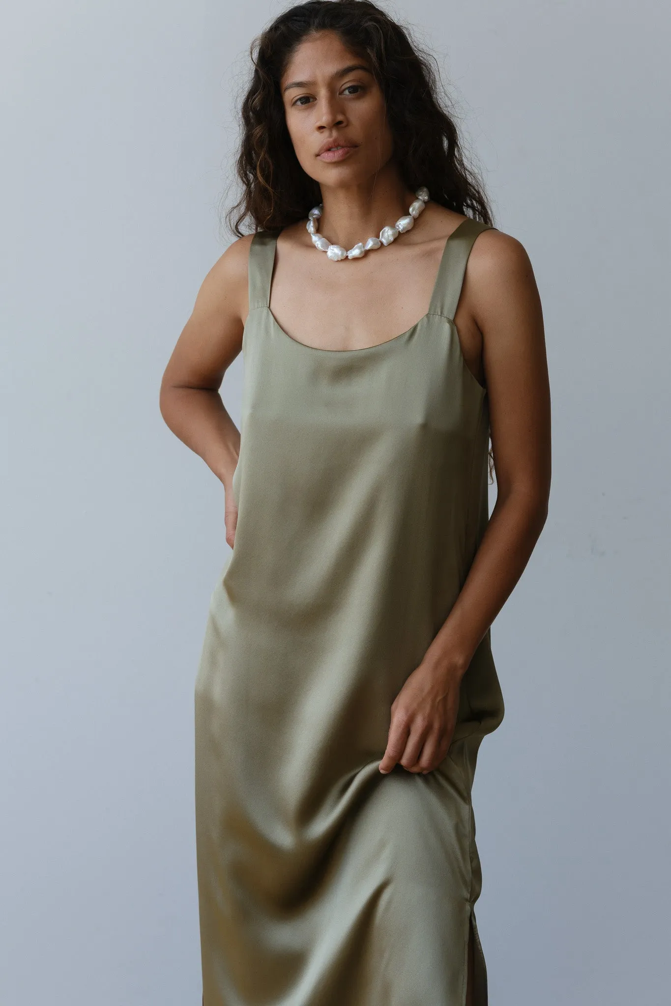 The Silk Cami Dress sold by DONNI. product image thumbnail 5