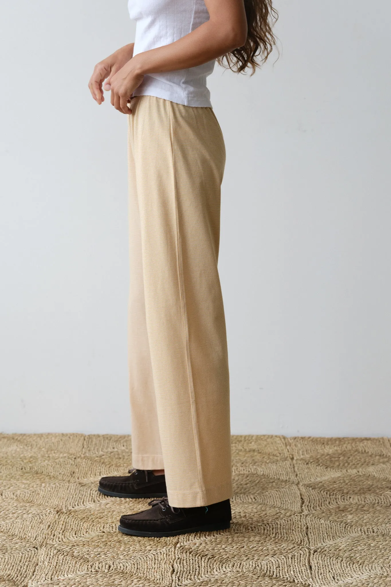 The Jersey Crop Striped Pant sold by DONNI. product image thumbnail 4