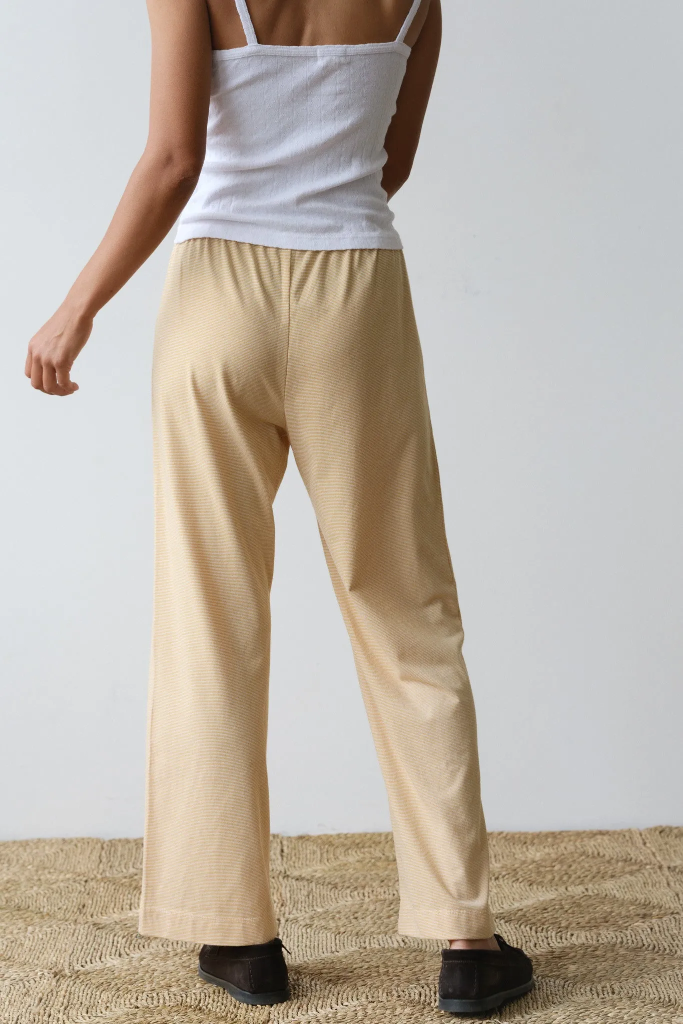 The Jersey Crop Striped Pant sold by DONNI. product image thumbnail 5