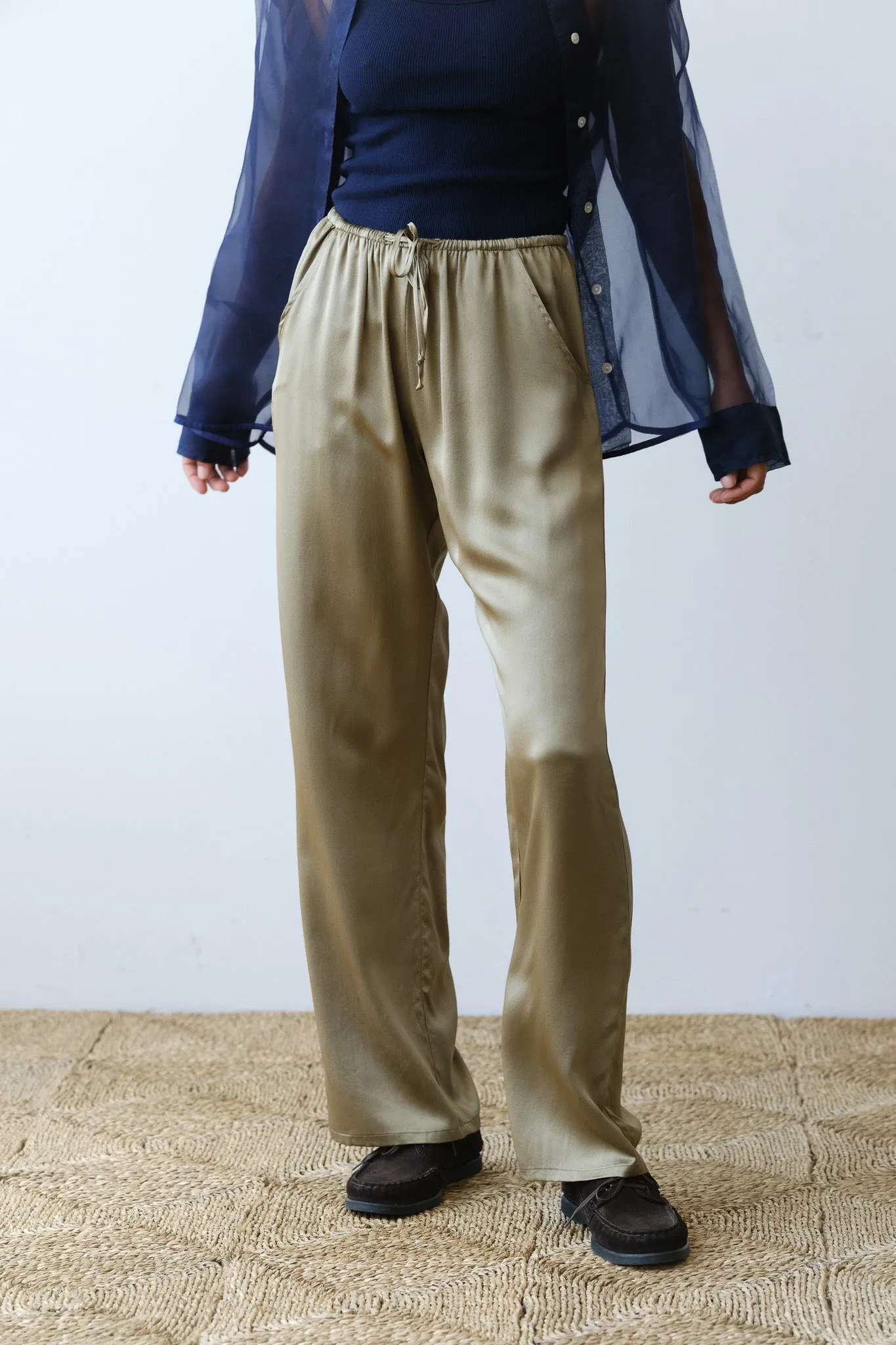 The Silk Drawstring Pant sold by DONNI. product image thumbnail 4
