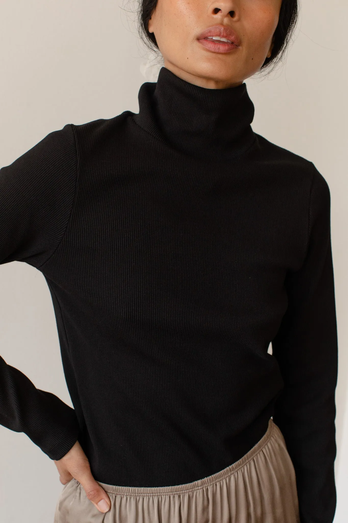 The Rib Turtleneck sold by DONNI.