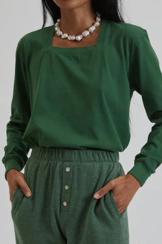 jersey square neck long sleeve sold by DONNI.