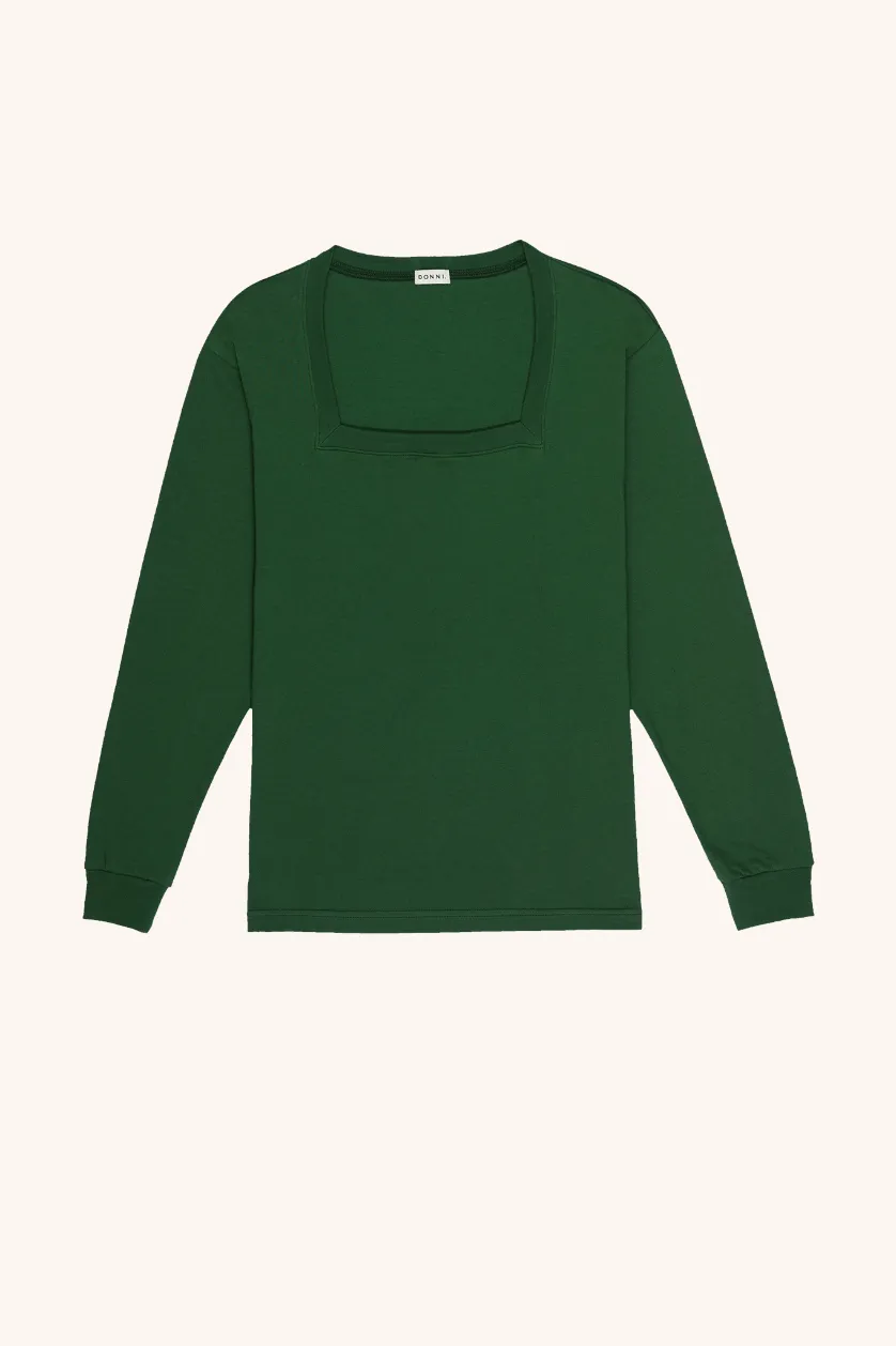 jersey square neck long sleeve sold by DONNI. product image thumbnail 2