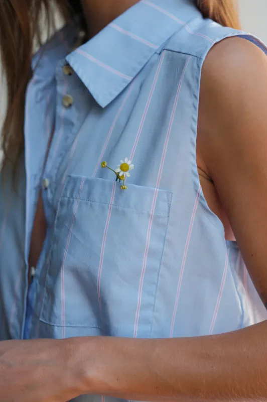 The Pop Sleeveless Shirt sold by DONNI.