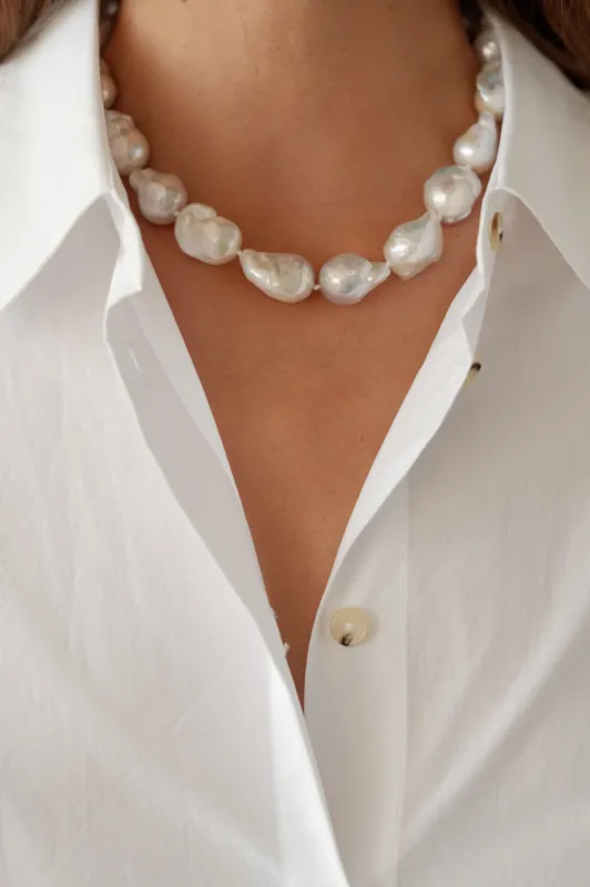 The June White Pearl Choker sold by DONNI.