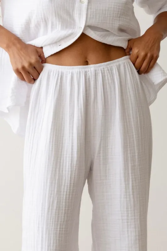 The Bubble Crop Simple Pant sold by DONNI.