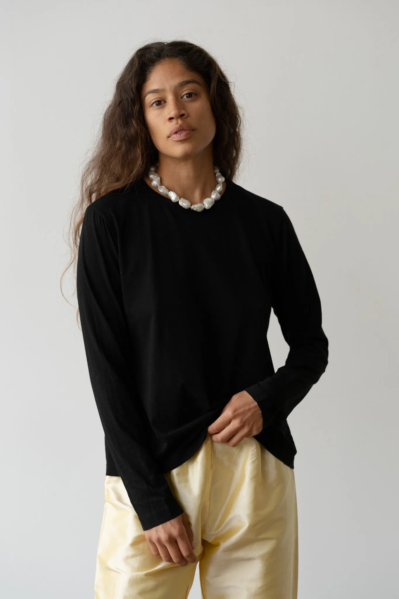 The Jersey Long Sleeve Tee sold by DONNI. product image thumbnail 3