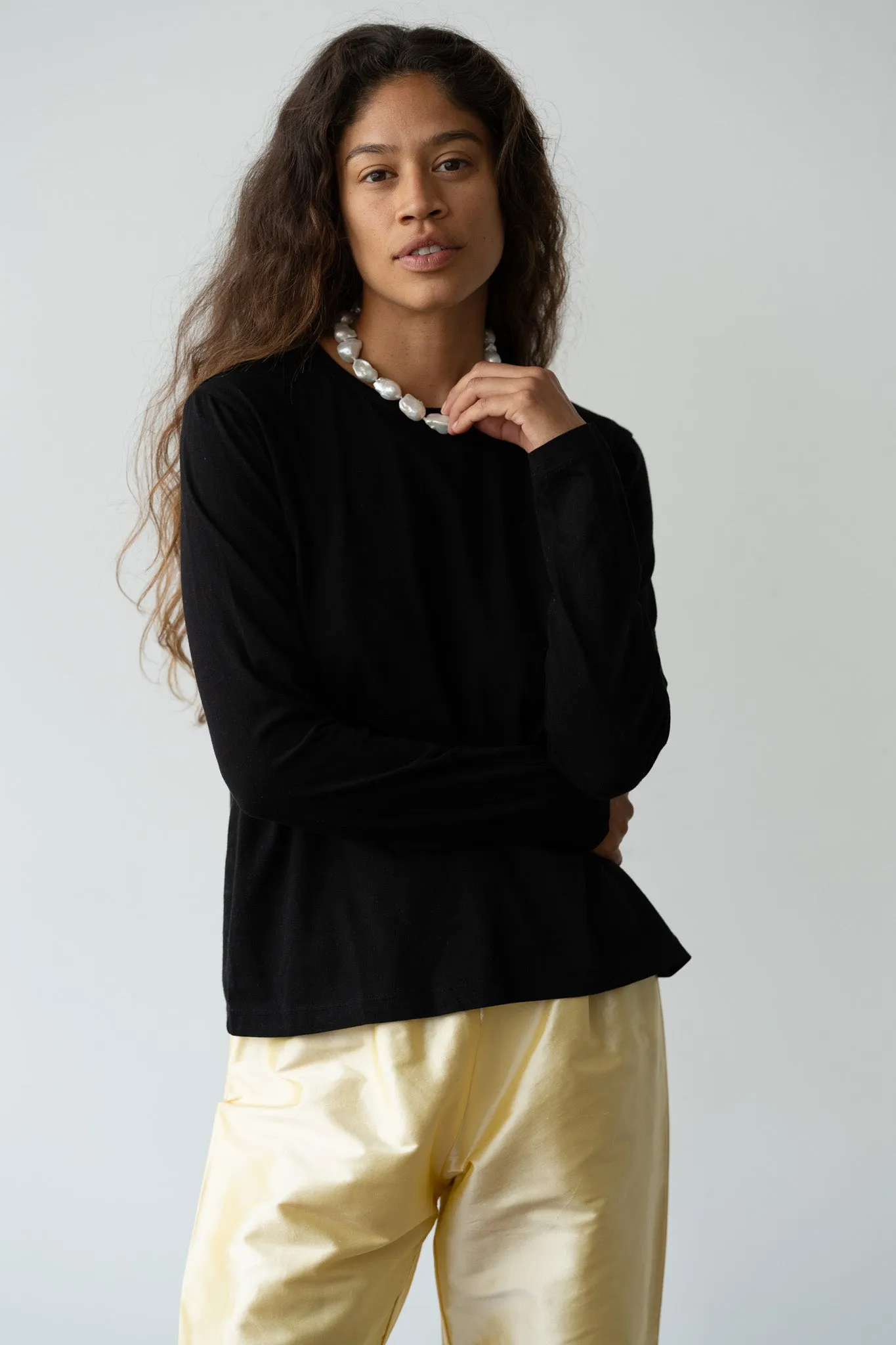 The Jersey Long Sleeve Tee sold by DONNI. product image thumbnail 4