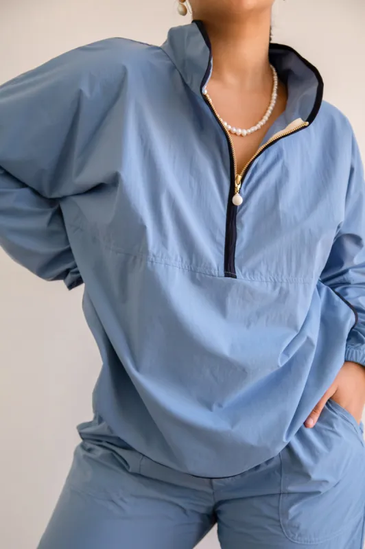 nylon 1/2 zip made by DONNI.