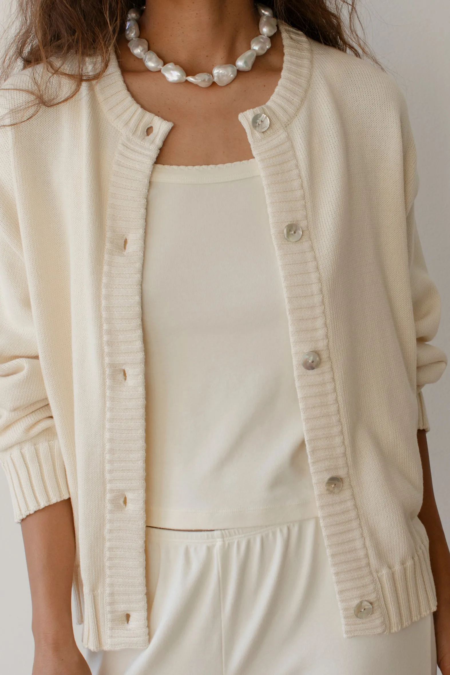 The Cotton Knit Cardigan sold by DONNI. product image thumbnail 3