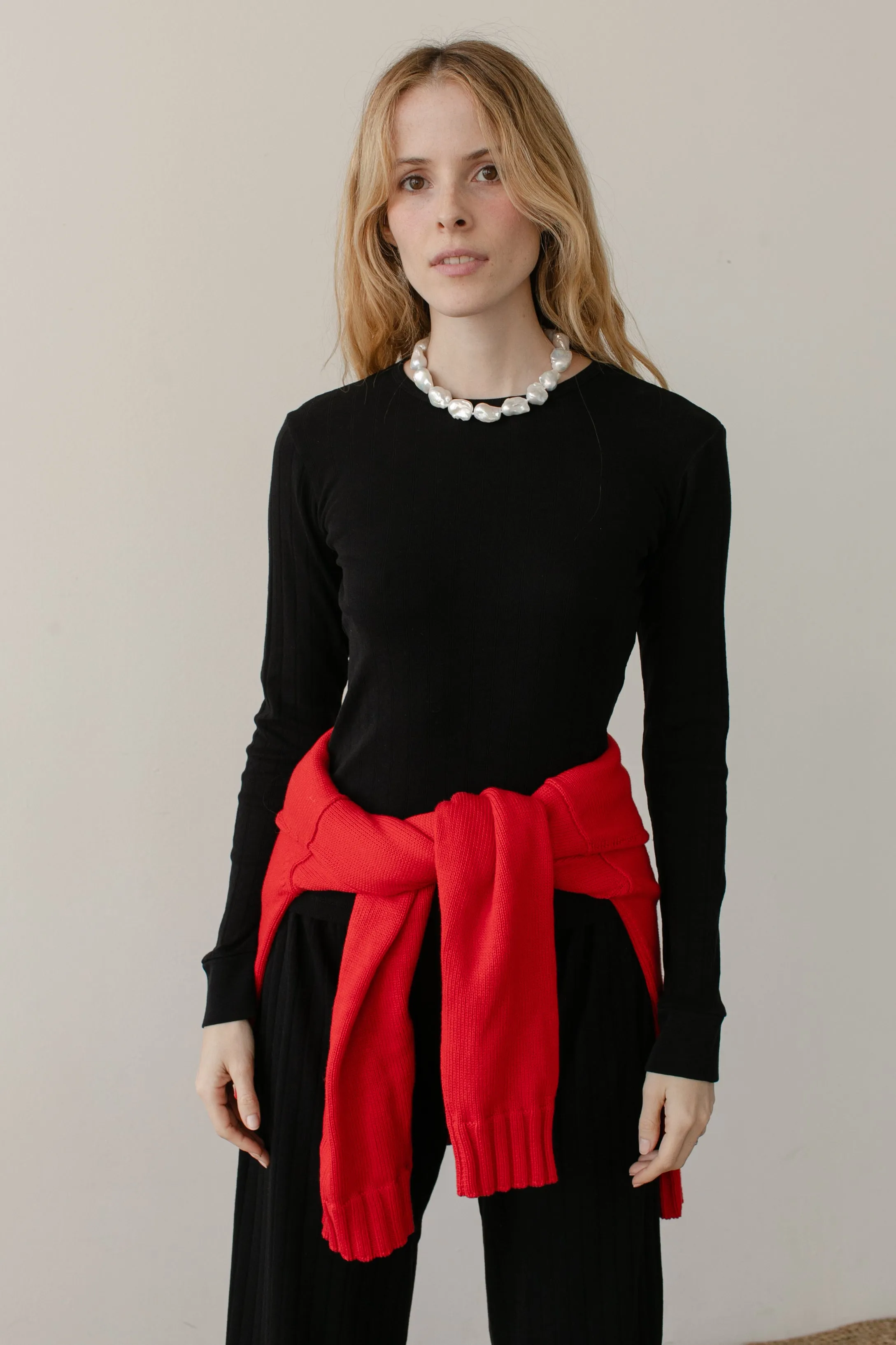 The Pointelle Long Sleeve sold by DONNI. product image thumbnail 2