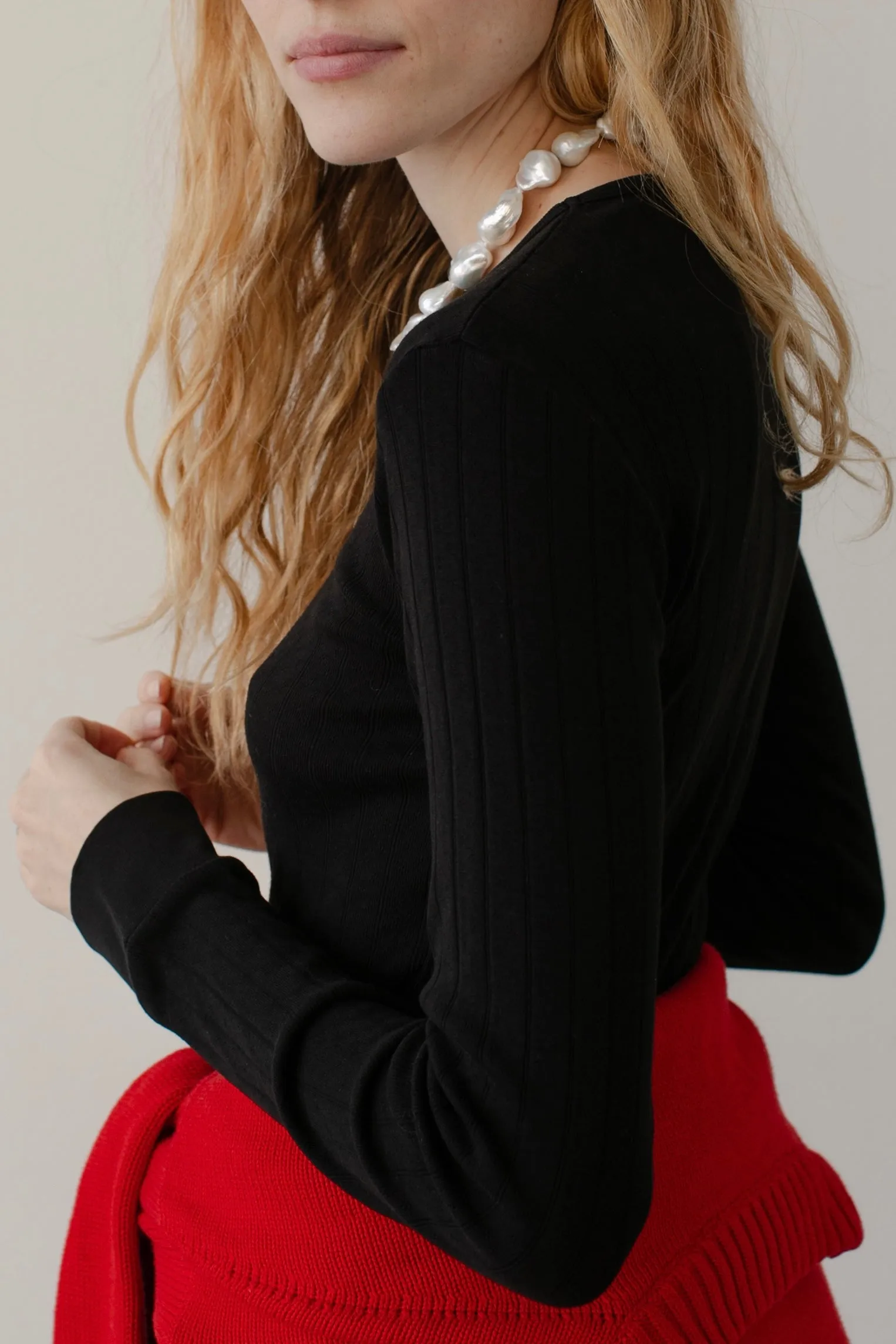 The Pointelle Long Sleeve sold by DONNI.