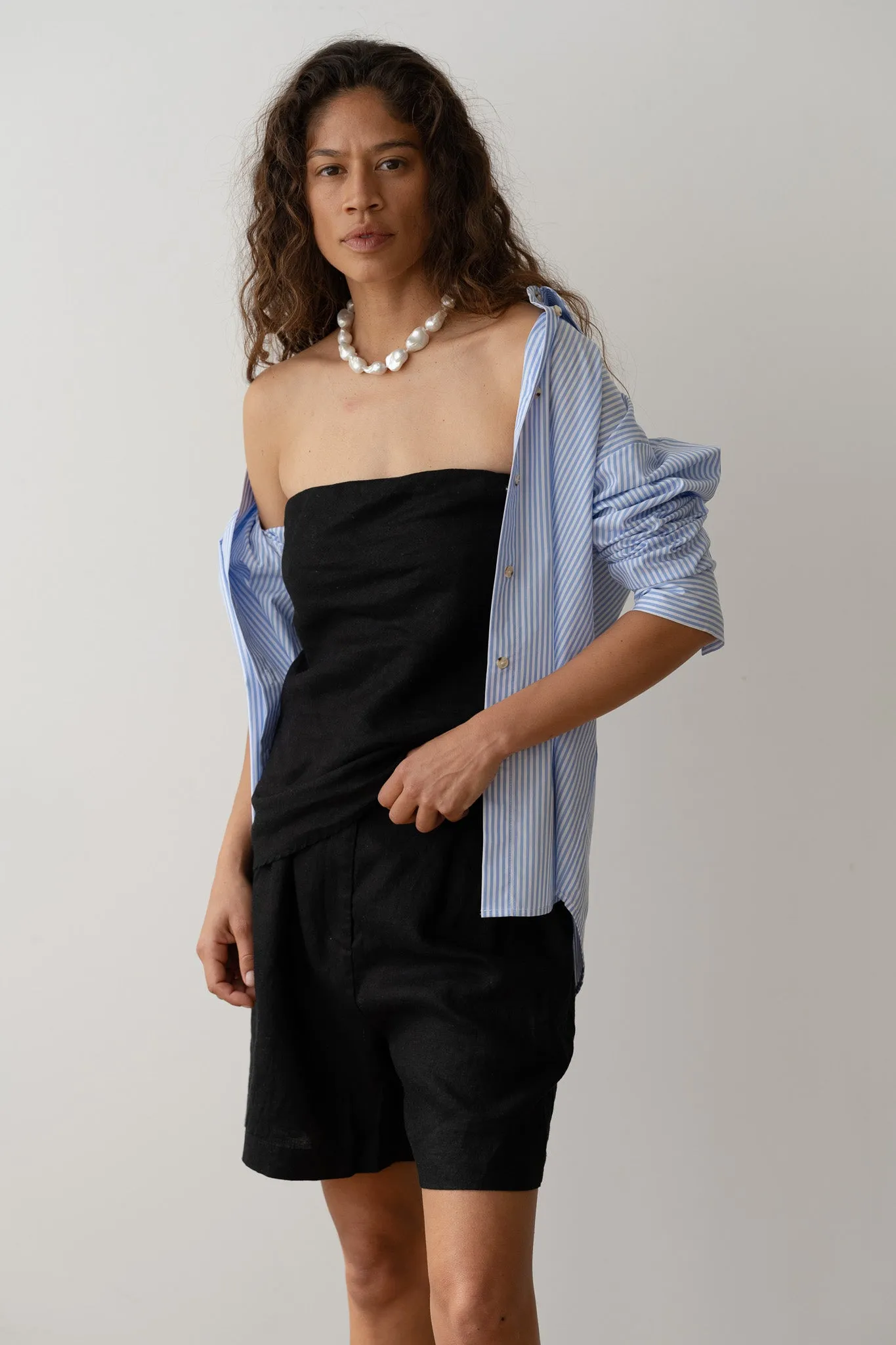 The Linen Tube Top sold by DONNI. product image thumbnail 4