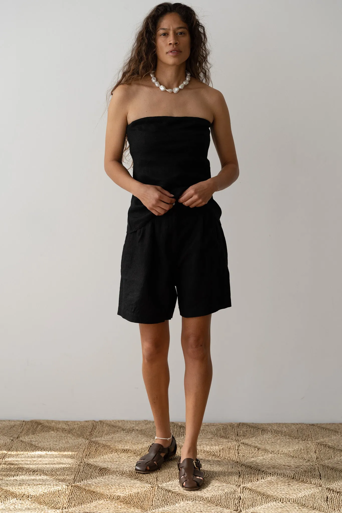 The Linen Tube Top sold by DONNI. product image thumbnail 3