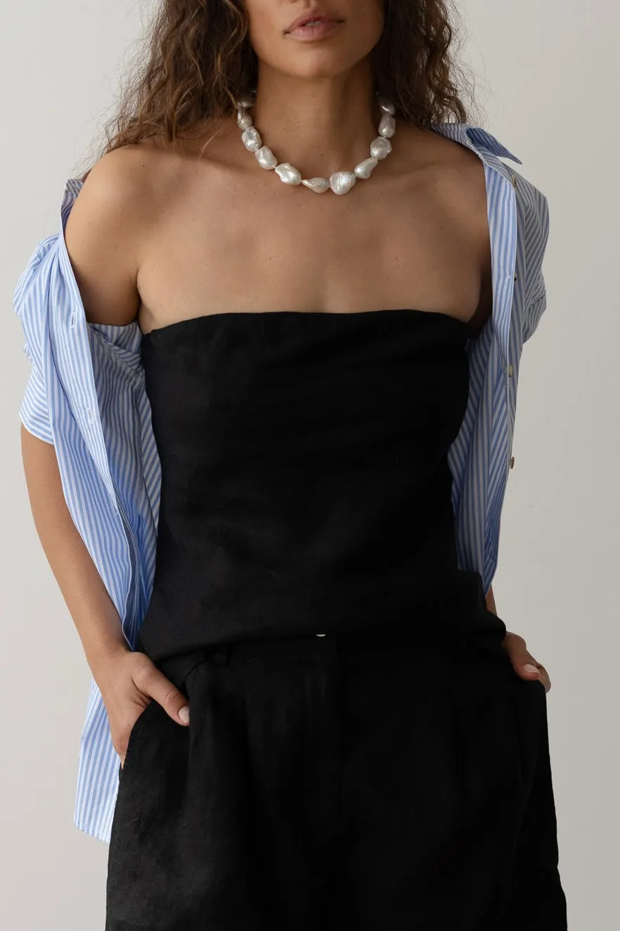 The Linen Tube Top sold by DONNI.