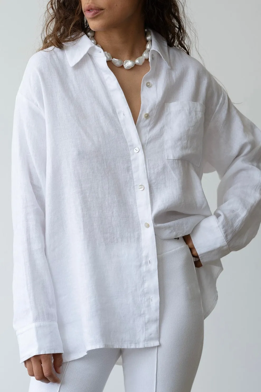 The Linen Relaxed Shirt sold by DONNI.
