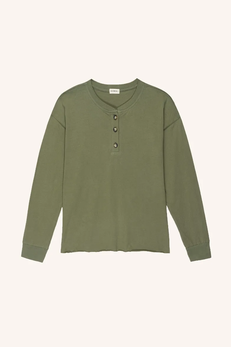 light henley long sleeve sold by DONNI. product image thumbnail 2