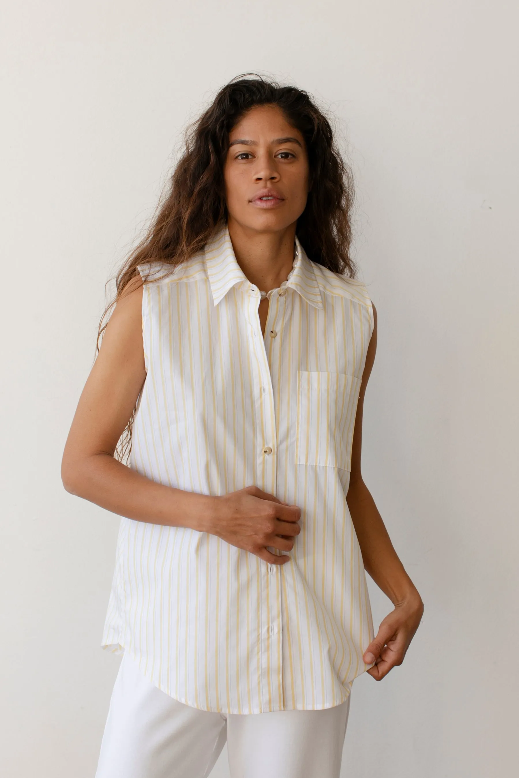 The Pop Sleeveless Shirt sold by DONNI. product image thumbnail 3