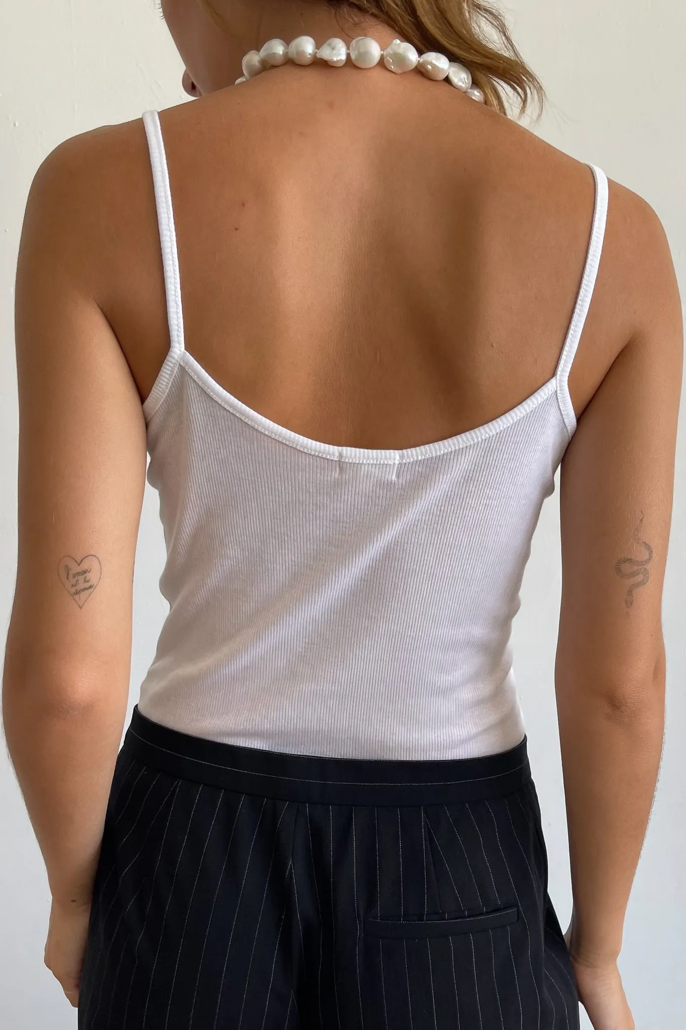 rib spaghetti tank sold by DONNI. product image thumbnail 3