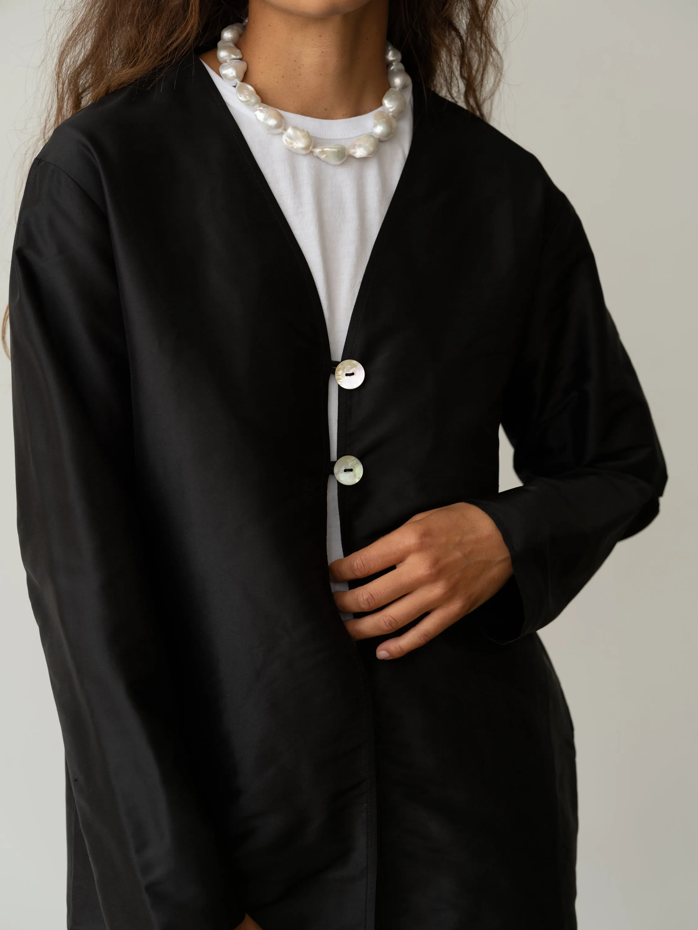 The Taffeta Split Top sold by DONNI. product image thumbnail 4