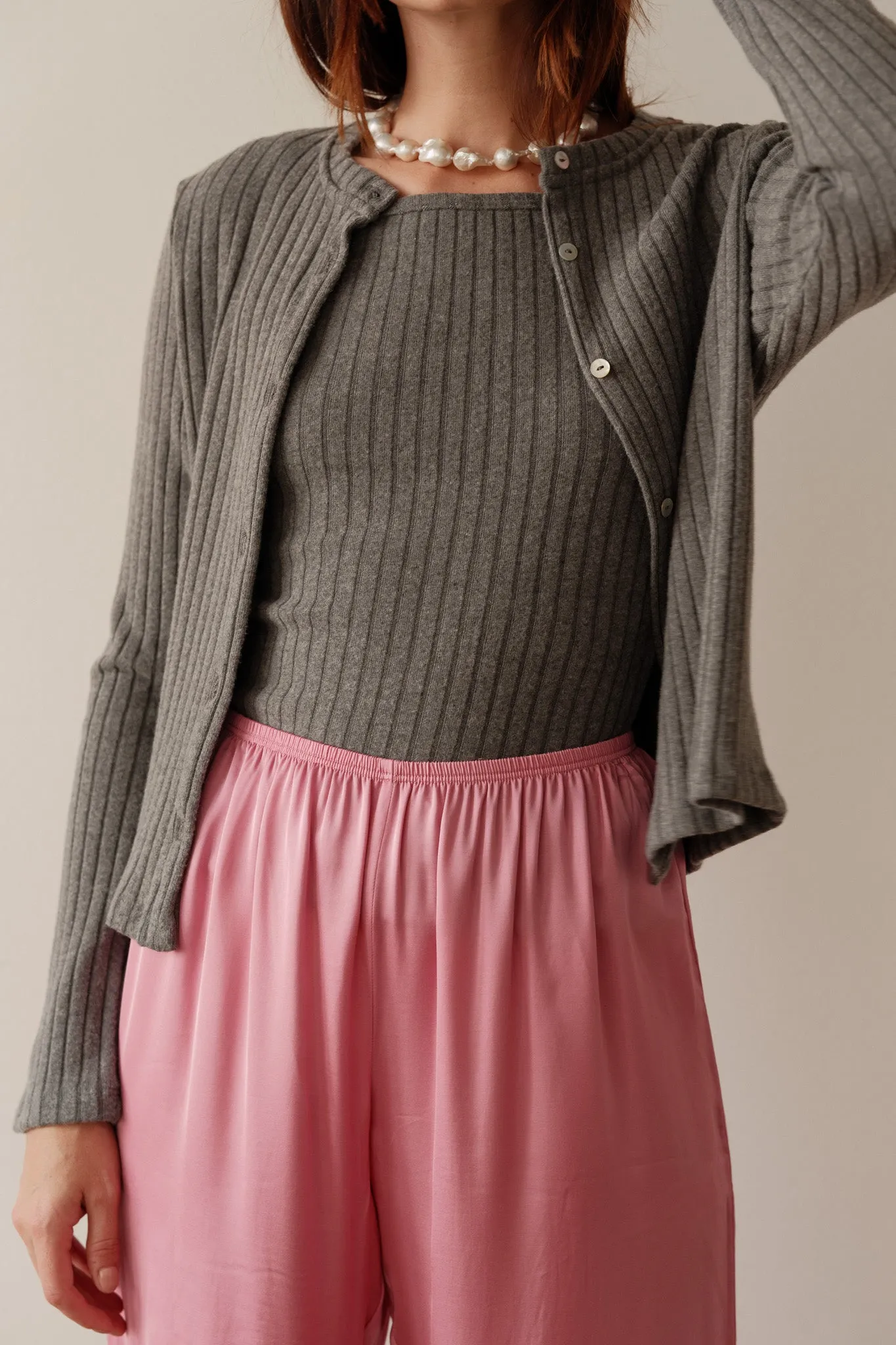 The Sweater Rib Cardi sold by DONNI.