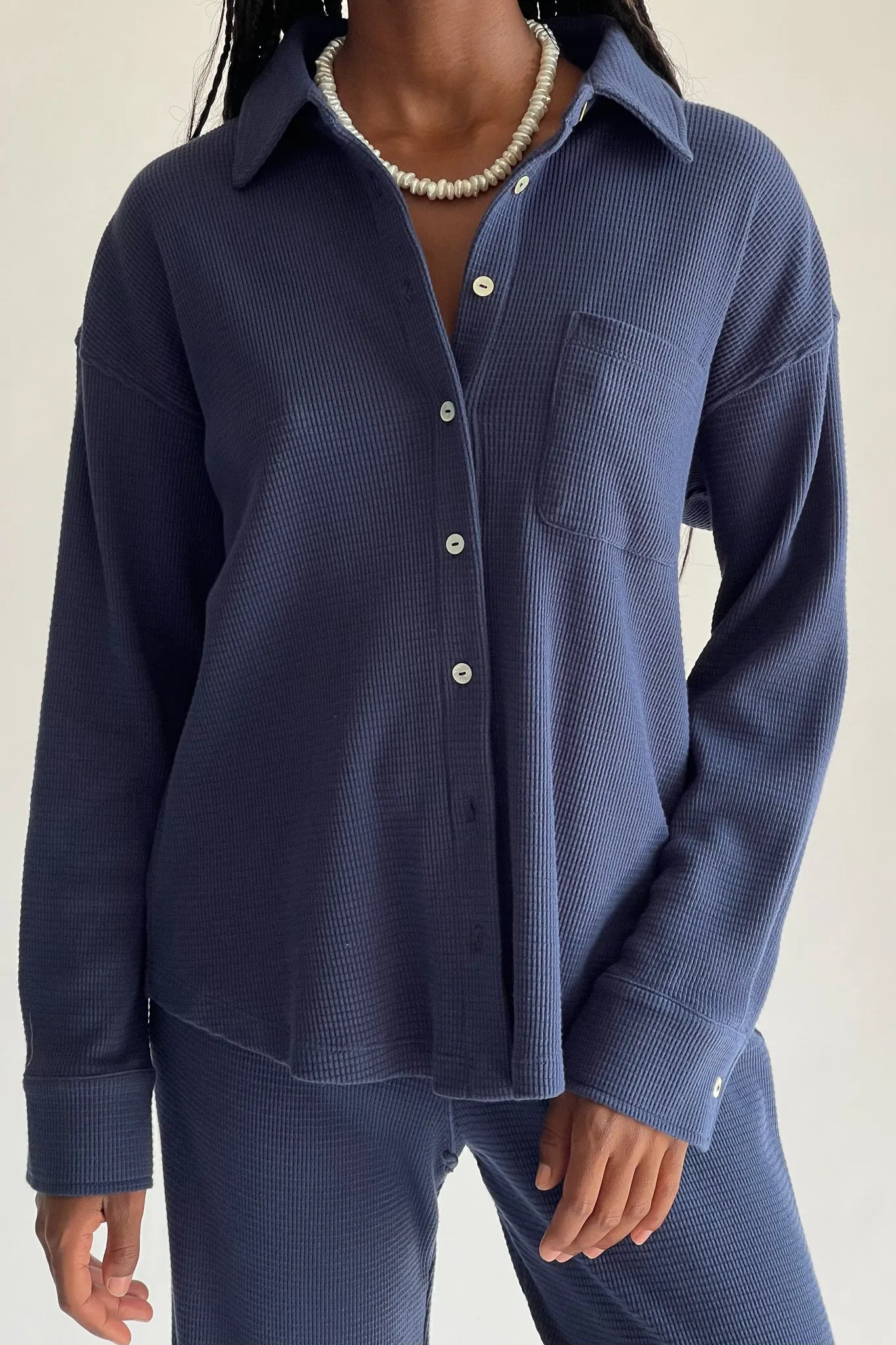 thermal button down sold by DONNI.