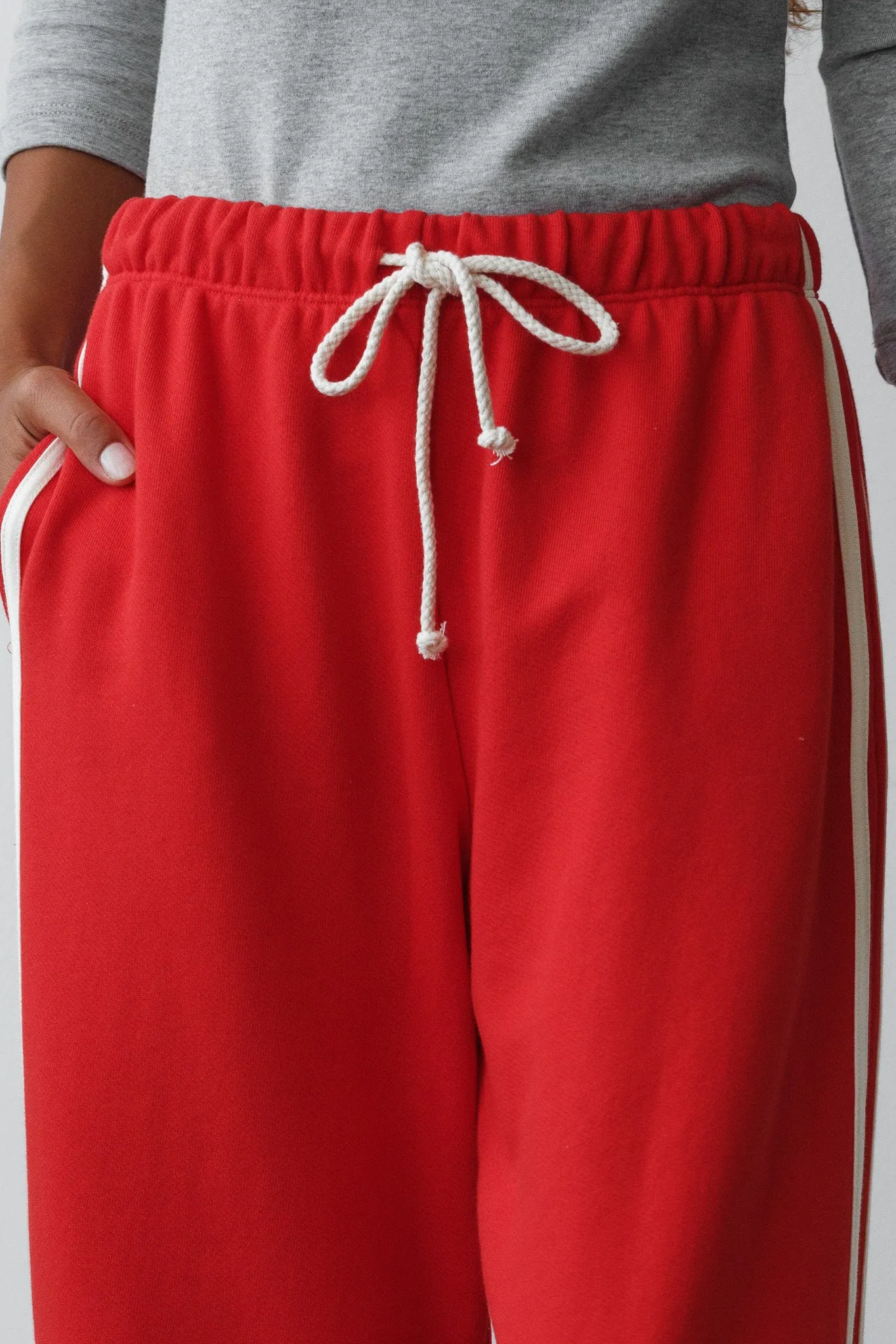 The Eco-Terry Stripe Crop Pant sold by DONNI. product image thumbnail 3