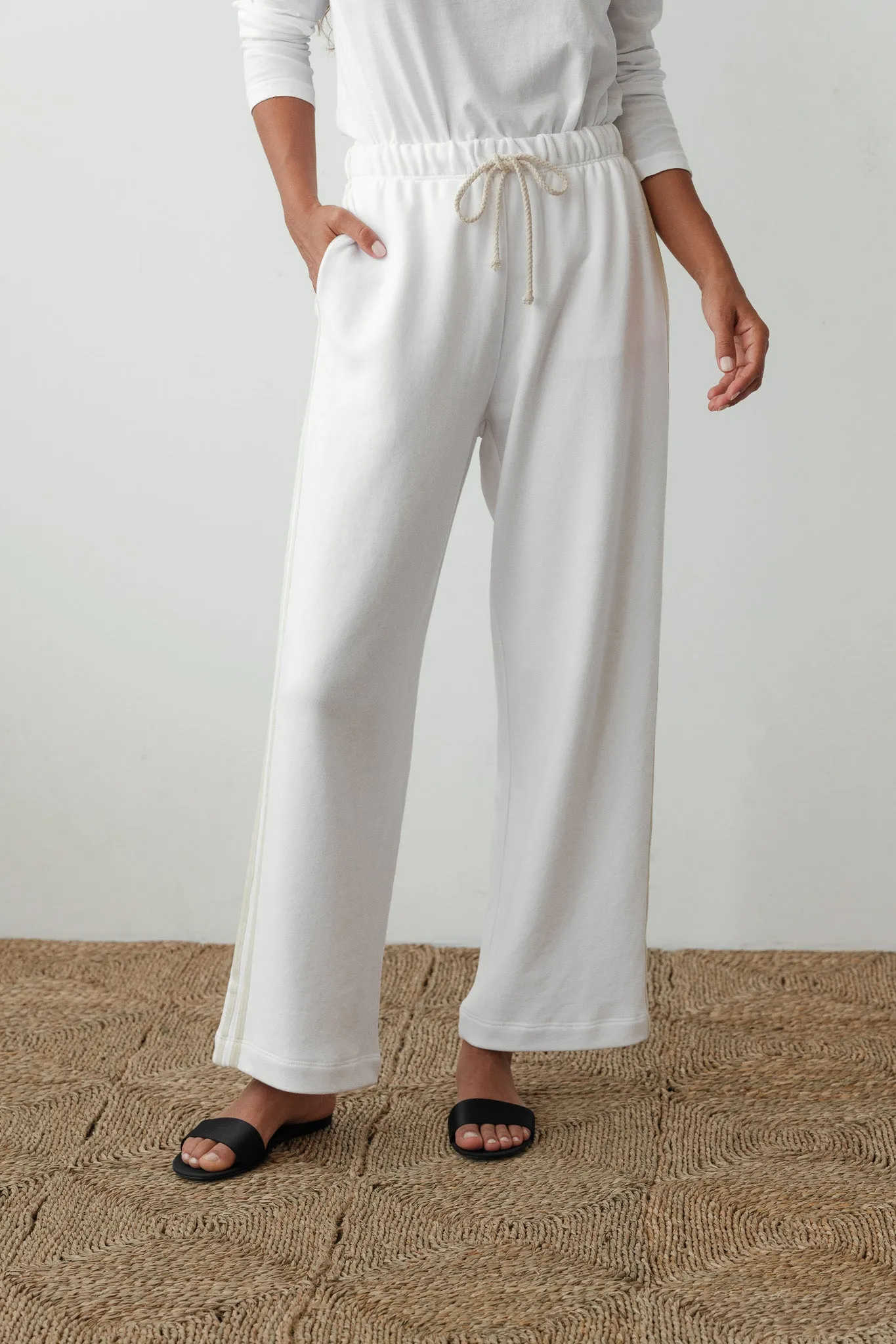 The Eco-Terry Stripe Crop Pant sold by DONNI. product image thumbnail 2