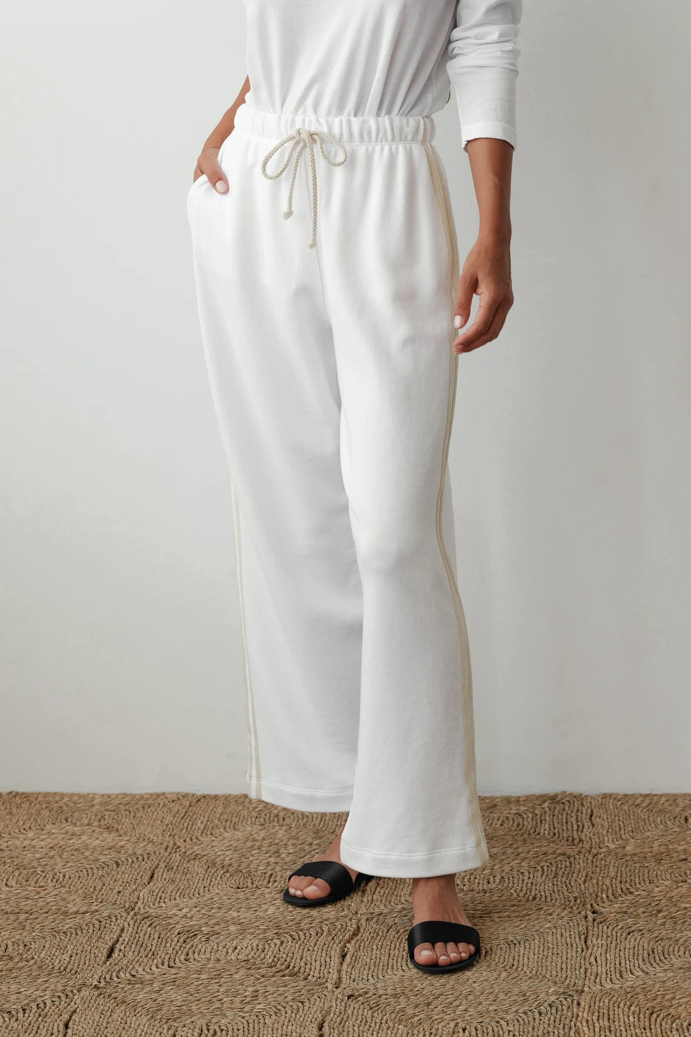 The Eco-Terry Stripe Crop Pant sold by DONNI. product image thumbnail 3