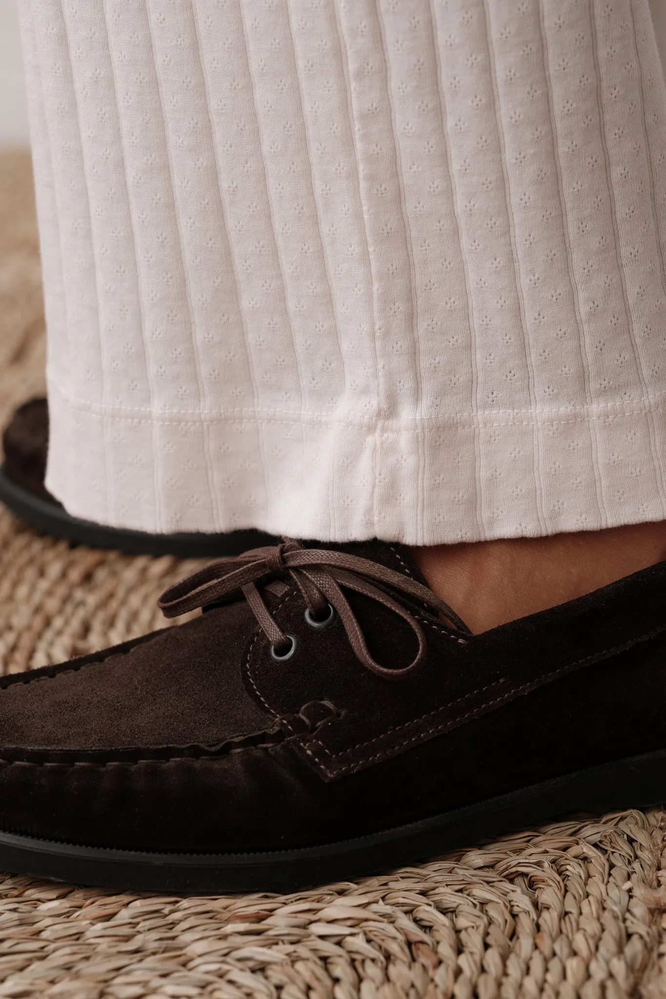 The Pointelle Simple Crop Pant sold by DONNI. product image thumbnail 5