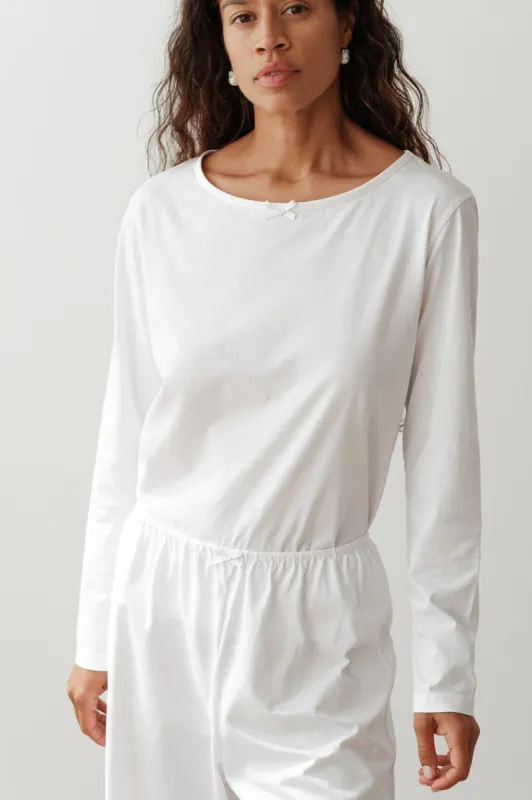 The Jersey Bow Long Sleeve sold by DONNI.