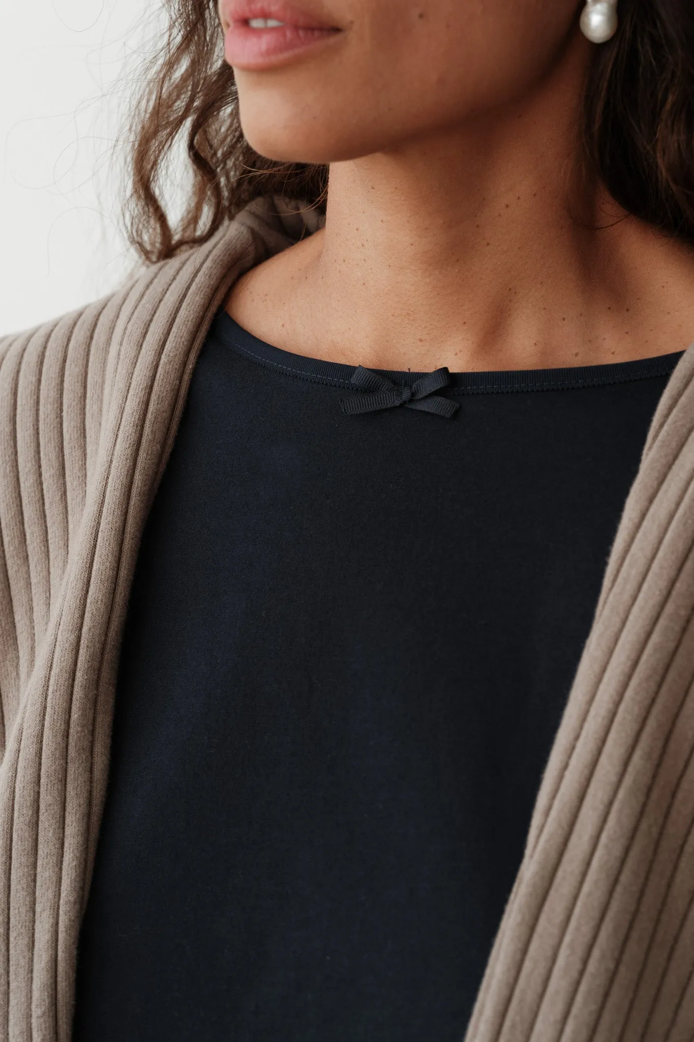 The Jersey Bow Long Sleeve sold by DONNI. product image thumbnail 4