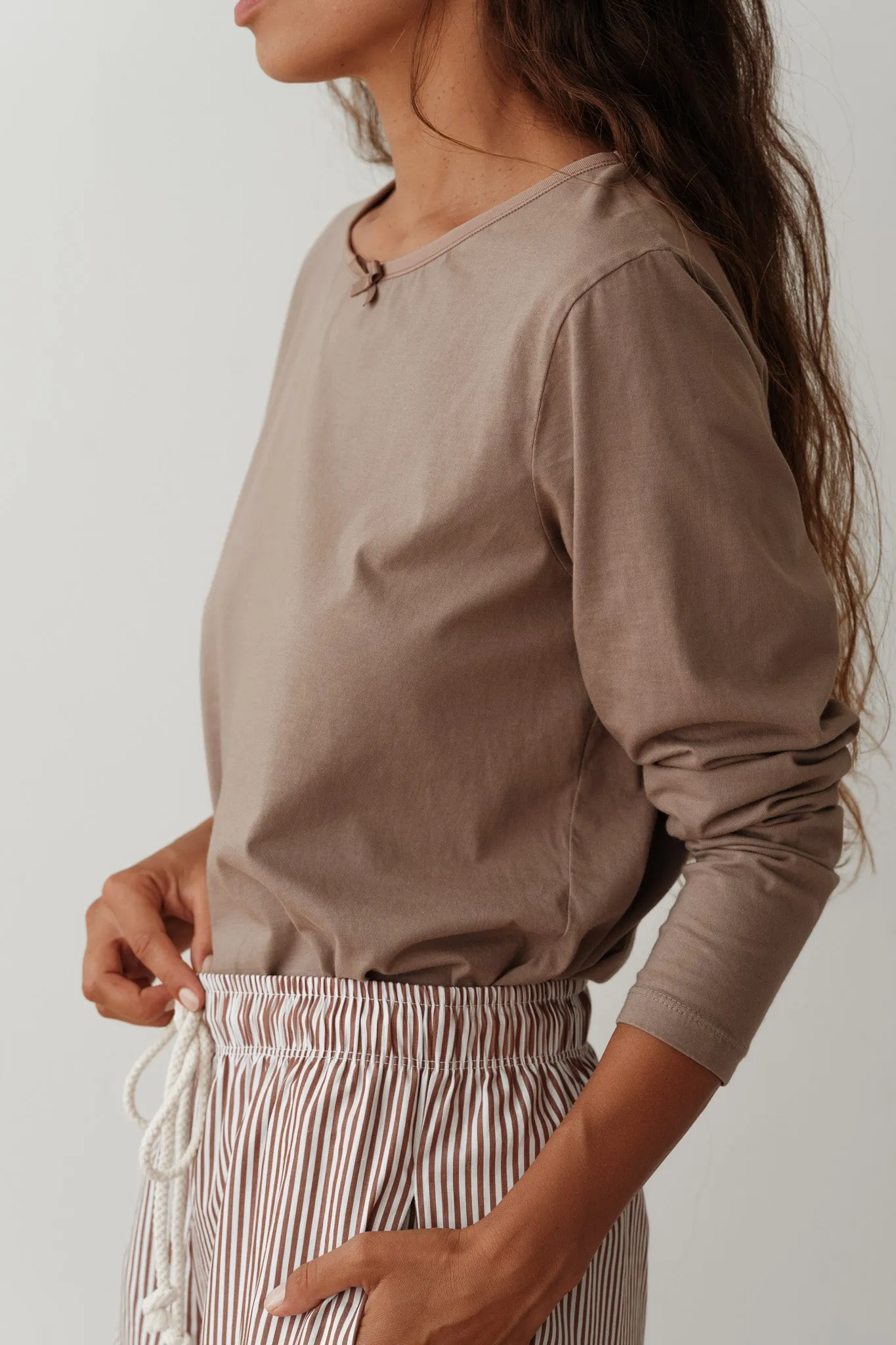 The Jersey Bow Long Sleeve sold by DONNI. product image thumbnail 5