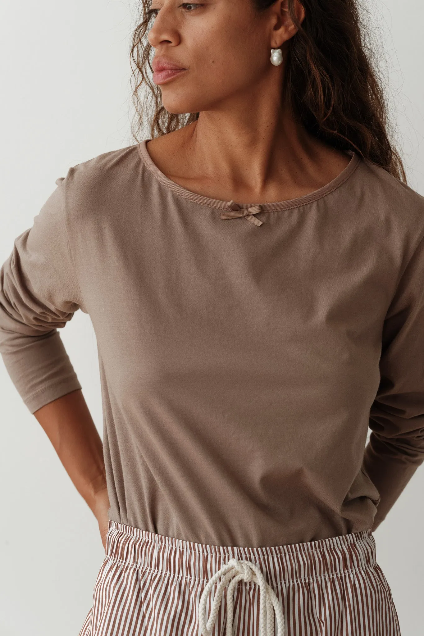 The Jersey Bow Long Sleeve sold by DONNI. product image thumbnail 3