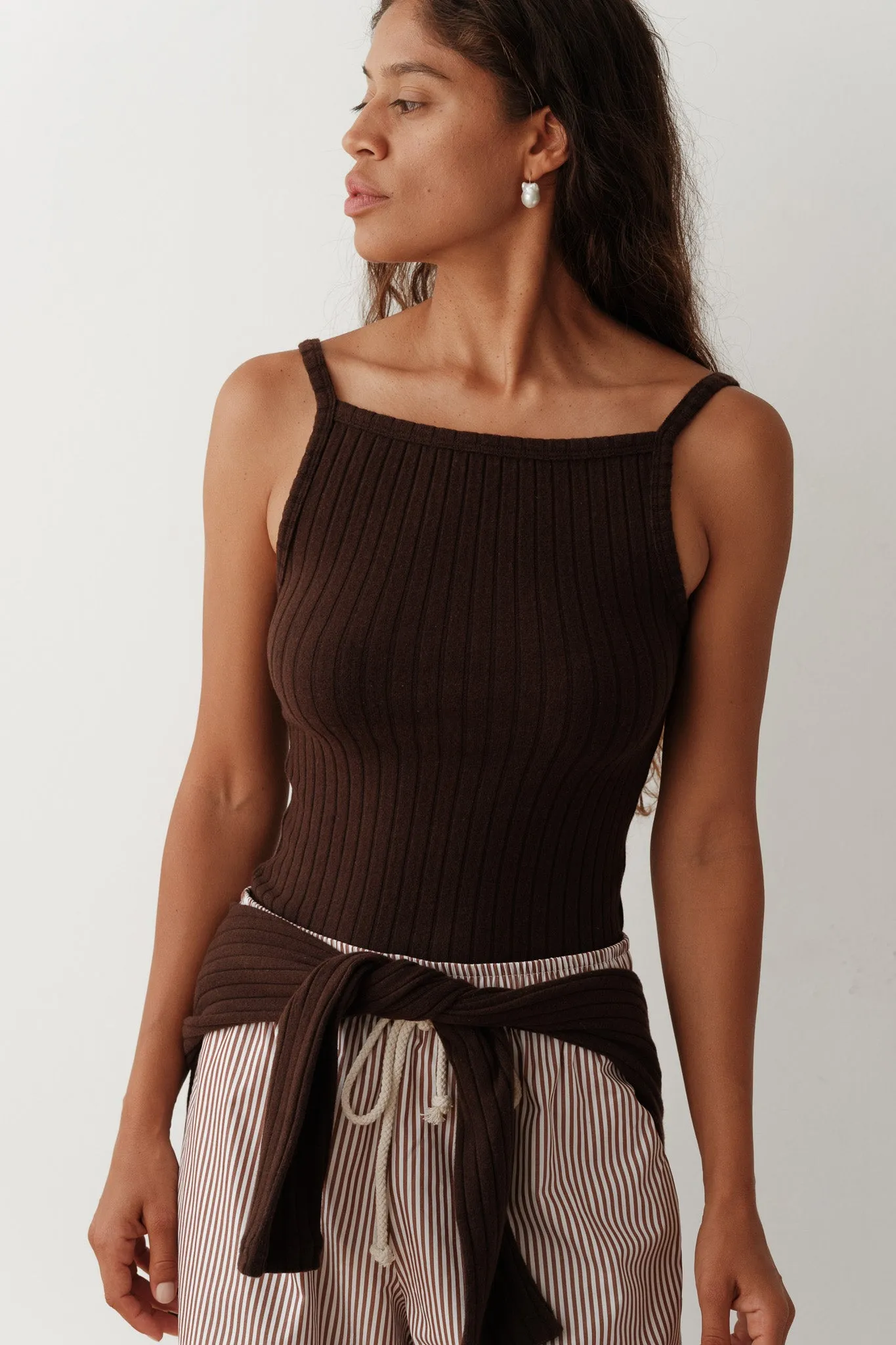 The Sweater Rib Tank sold by DONNI. product image thumbnail 3