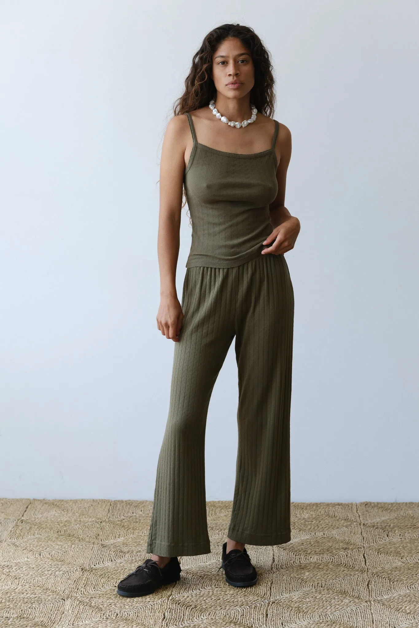 The Pointelle Simple Crop Pant sold by DONNI. product image thumbnail 4
