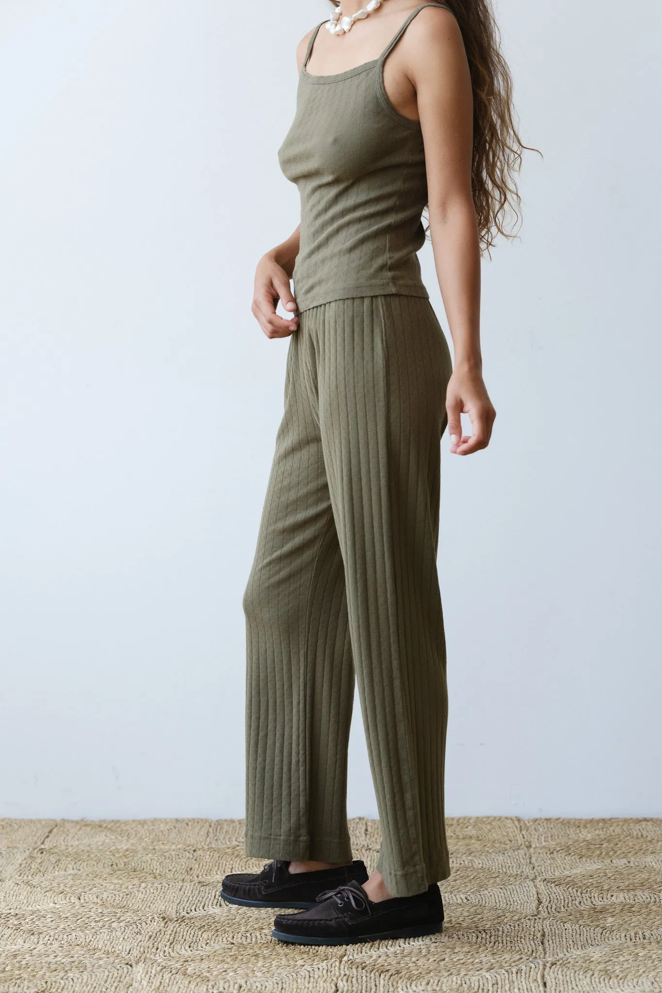 The Pointelle Simple Crop Pant sold by DONNI. product image thumbnail 2