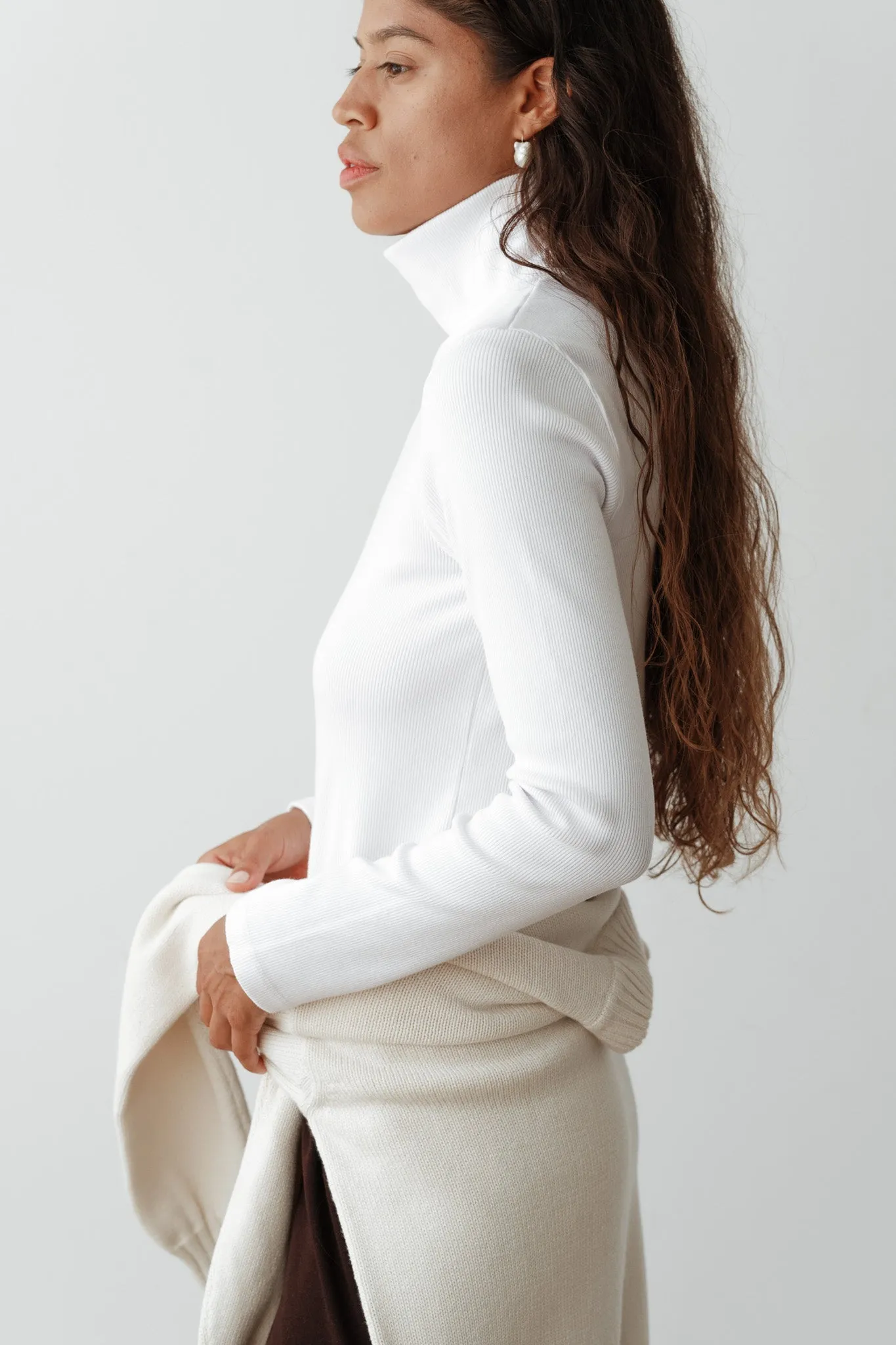 The Rib Turtleneck sold by DONNI. product image thumbnail 5