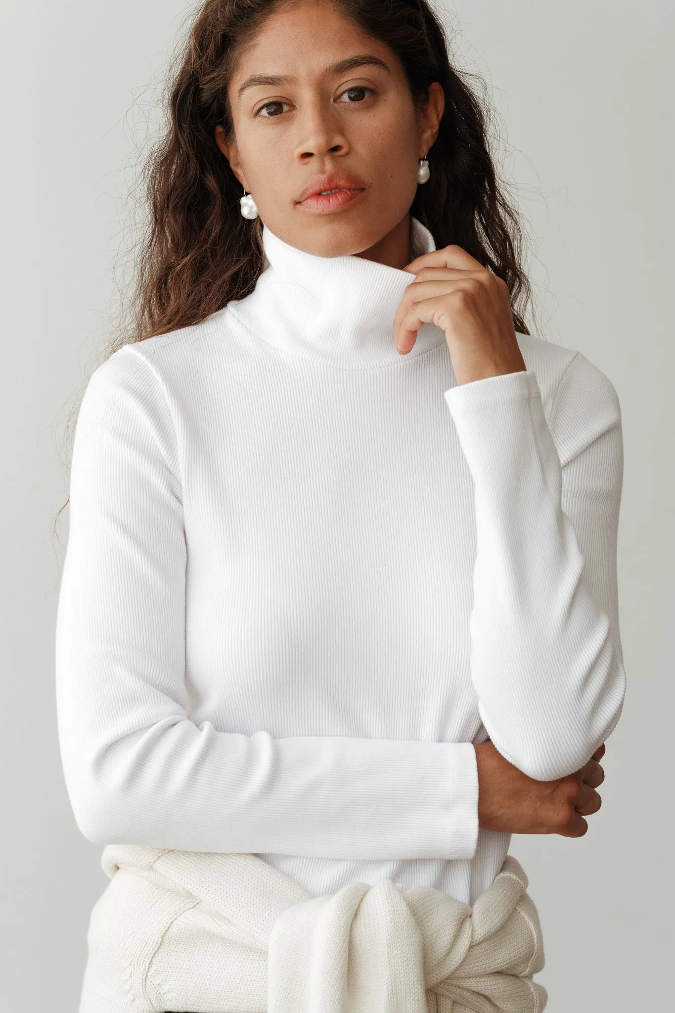 The Rib Turtleneck sold by DONNI. product image thumbnail 4