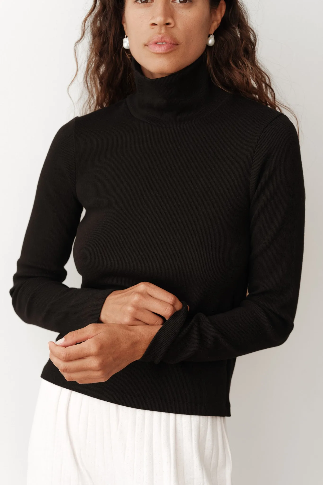 The Rib Turtleneck sold by DONNI. product image thumbnail 3