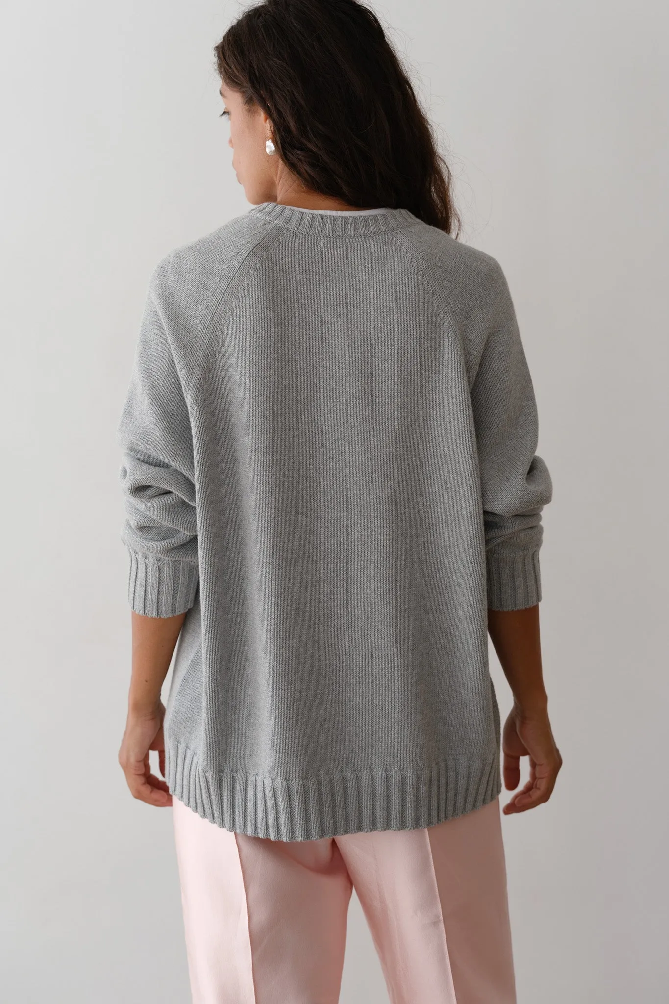 The Cotton Cashmere V-Neck Sweater sold by DONNI. product image thumbnail 5
