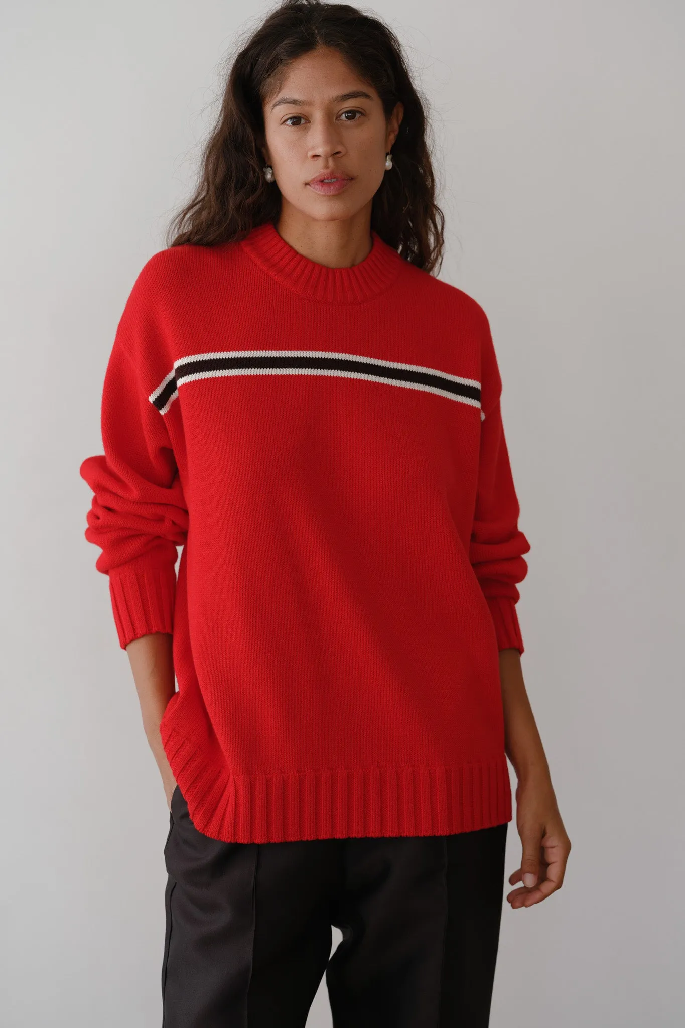 The Cotton Cashmere Stripe Sweater sold by DONNI. product image thumbnail 3