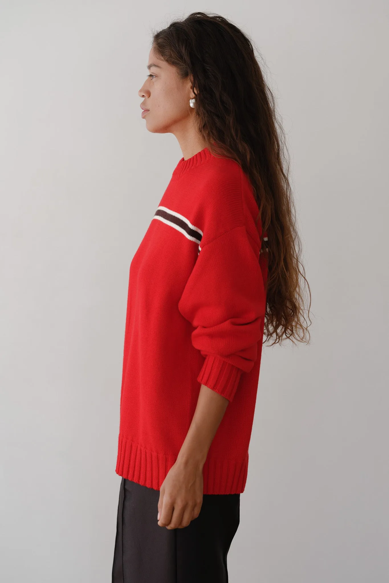 The Cotton Cashmere Stripe Sweater sold by DONNI. product image thumbnail 5
