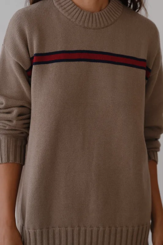 The Cotton Cashmere Stripe Sweater sold by DONNI.