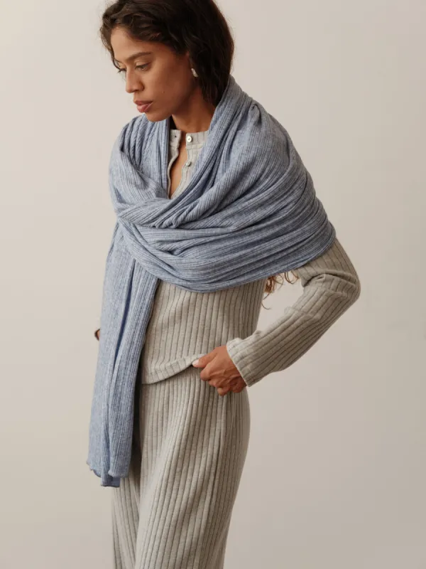 The Rib Blanket Scarf sold by DONNI.