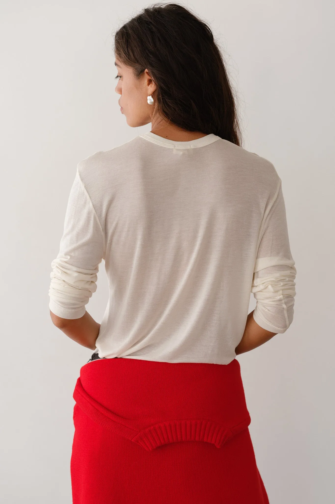 The Silk Jersey Long Sleeve sold by DONNI. product image thumbnail 4